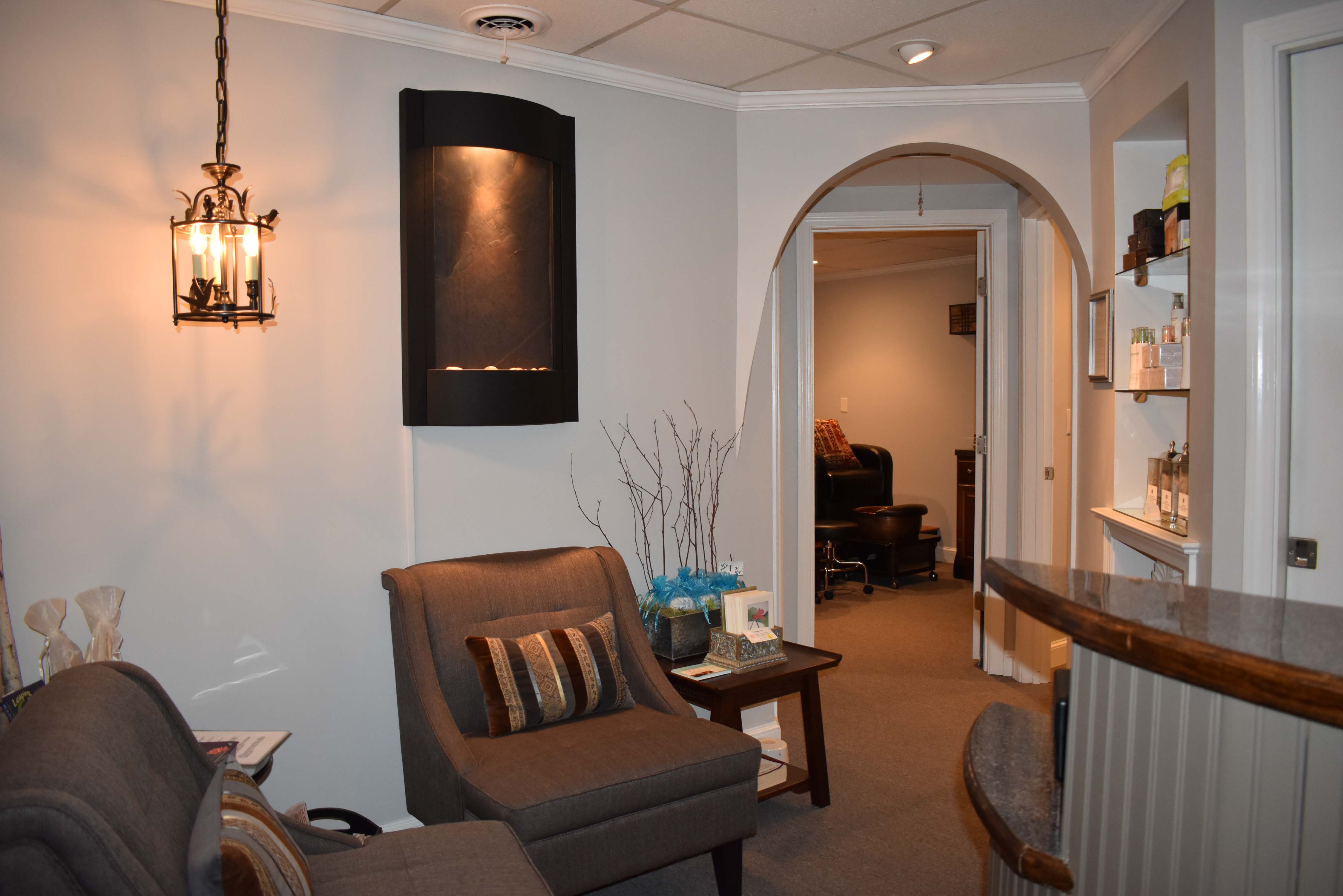 massage-skincare services home - reception area